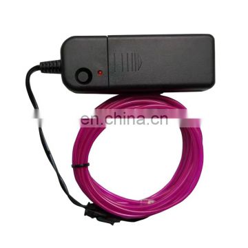 Flexible Neon Cold Car Vehicle Light Glow EL Wire with battery box