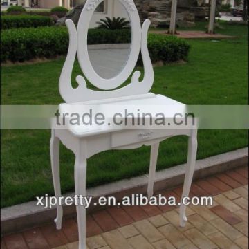 europe classic mirrored white dressing table