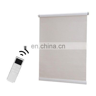 Wifi Smart Electric Remote Control Grey Motorized Horizontal Window Roller Blinds Shades