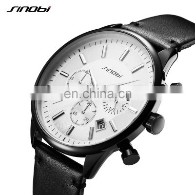 SINOBI Temperament Retro Men's Handwatch Small Three Pins Simple Watch Classical Masculinity Wristwatches S9797G-D