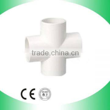 plastic pipe fitting sanitary cross for pipe connection