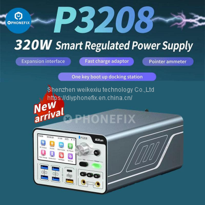 AiXun P3208 320W Smart Regulated Power Supply 32V/8A Repair Suitable for iPhone 6-14 Pro