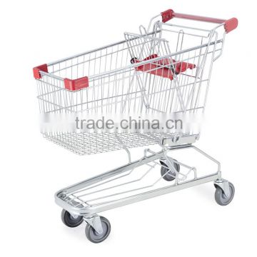 New design supermarket trolley on wheels(RHB-90C)