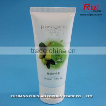 empty plastic tube for hand cream,PE tube with flip top cap for personal care