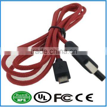 USB2.0 AM-Micro B Cable Braided Wire Sleeving/Sheathing High Speed Android Charging Cable Superspeed Datawire