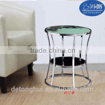 Hotel furniture round tempered glass tea table (057#)