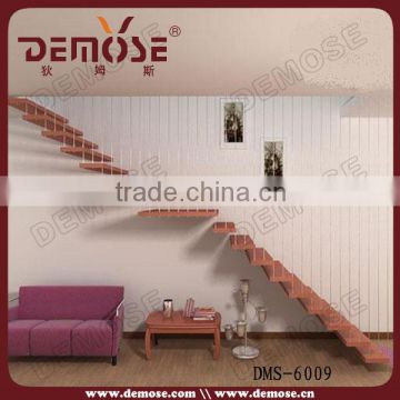 custom-made build floating staircase/indoor wooden staircase