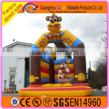 Monkey shaped inflatable naughty outdoor castles/kids inflatable bouncy house