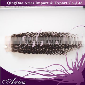 7a 4*4 swiss lace malaysian lace closure,affordable malaysain virgin hair kinky curly closure 8"-24" 100% human hair closure