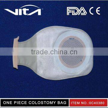 New adhesive one system colostomy bag