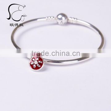 Attractive silver handmade charm bracelet