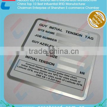 Special Plated Aluminium tags , Embossed Metal labels                        
                                                Quality Choice