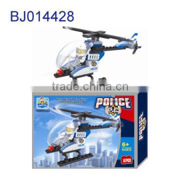 New kid toy plastic toy for sale 3d puzzle diy police helicopter model