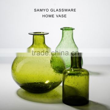 SAMYO crafted fashion color vase home decoration with green color