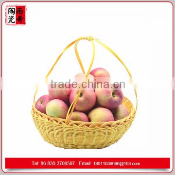 handicraft basket and plastic fruit basket