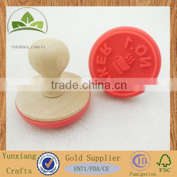 Wooden cookie stamp with silicone
