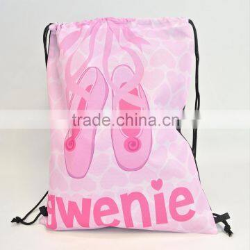 cute drawstring backpack for college girls or kids