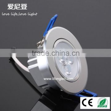 Indoor led ceiling light 3w aluminium ceiling lamp rohs CE from China