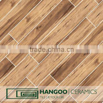 Best Seller Vintage Wood Grain Brick Vitrified Lobby Floor Tile