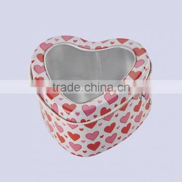 China wholesale fashion heart shaped metal box for jewelry box