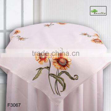 embroidered sun flower table cloth