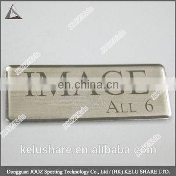 custom fashion decorative metal nameplates handbag clothes packing label logo