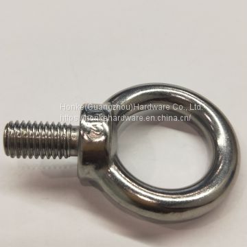 Lifting Eye Bolt DIN580 304 316 Stainless Steel Bolt For Shade Sails