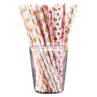 Paper Straws Disposable Juice Drinking Straws Custom Degradable Paper Straws