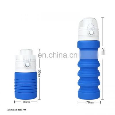 Collapsible Silicone Portable Water Bottle For Travel, Outdoor Sports