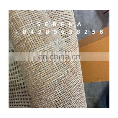 Vietnam manufacturer Square rattan cane fabric mesh webbing for making furniture