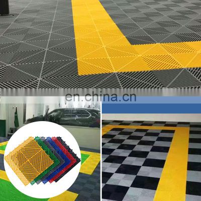 CH Factory Direct Supply Multifunctional Modular Strength Durable Plastic 40*40*1.8cm Interlocking Garage Floor Tiles