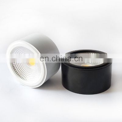 2021 New 3W 5W 7W 10W Downlight Black White Round Surface Mounted COB LED Ceiling Spot Light