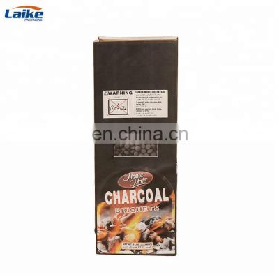 Brown kraft paper packaging charcoal bag 3kg 4kg 5kg charcoal briquet packing bag