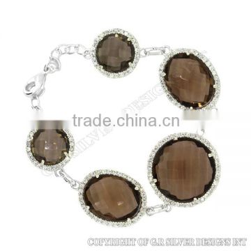 smoky quartz bracelet sterling silver,gemstone bracelets,silver bracelets,sterling silver jewelry wholesale supplies
