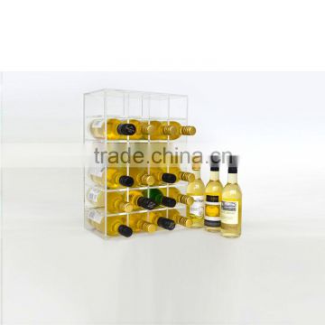 24 Bottle Miniature Acrylic Wine Rack, Clear Red Wine Holder