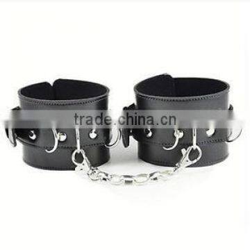 Quality leather Adjustable Hands Ankles Legs wrists cuffs Bondage Restraints SEX toys HK063