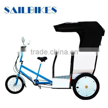 three wheel electric assisted rickshaw