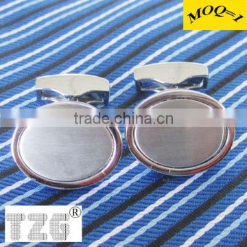 TZG10211 The Popular Oval Metal Cufflink Cuff Link