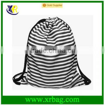 Women Mochila Man Sport Gym Bags Travel Stripe Printed Eco Drawstring Bag