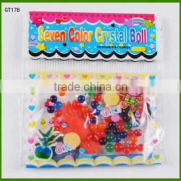 Seven Colors Crystal Boll With Growing Animals in Water