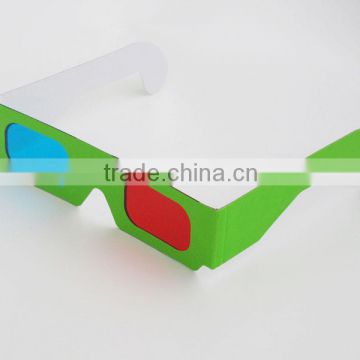 Sales promotion! custom logo wholesale red cyan anaglyph lenses paper good price 3d glasses