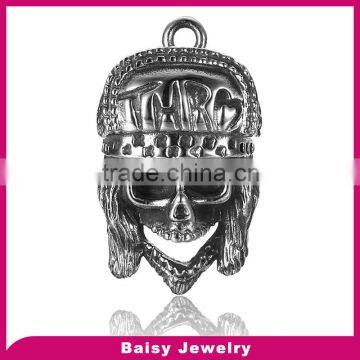 Cheap price factory 316l stainless steel men skull pendant