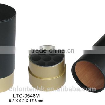 Cylinder shape portable cigar humidor for sale
