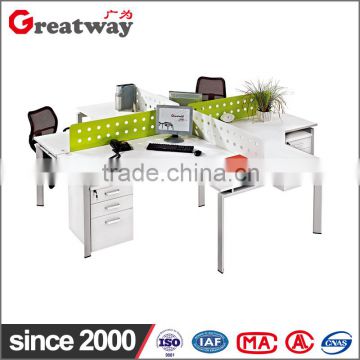 4 people unique office desk of guangzhou manufacturer
