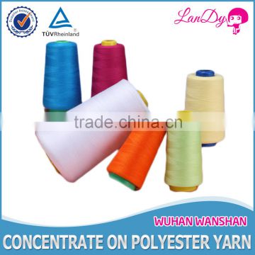 30/2 100 color spun polyester yarn in plastic cone