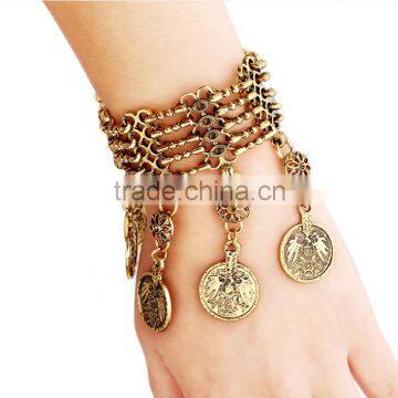 Retro Ethnic Personality Coin Tassel Gypsy Festival Anklets Bohemian Bracelet