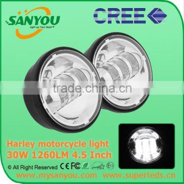 Sanyou 2015 6000K 1260LM 30W LED motorcycle Headlight, 4.5inch 12v motorcycle light