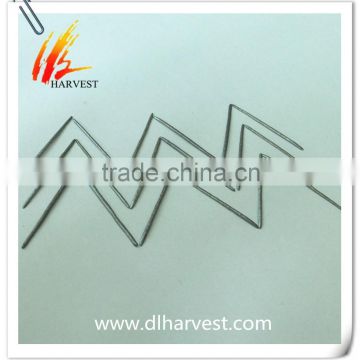 Melt extracted stainless steel fibers for construction building