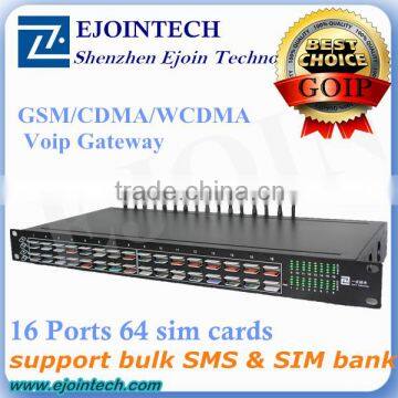 Ejointech ACOM516-64 free SMS 16 port 64 cards CDMA 800Mhz gateway