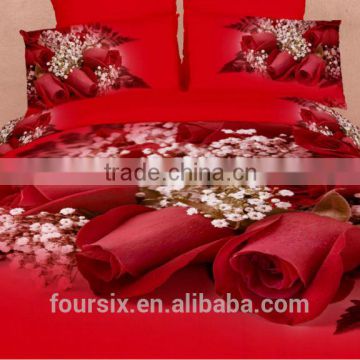 2014 new rotary design 100% cotton 3d duvet cover bedding set luxury brushed fabric textile wholesale